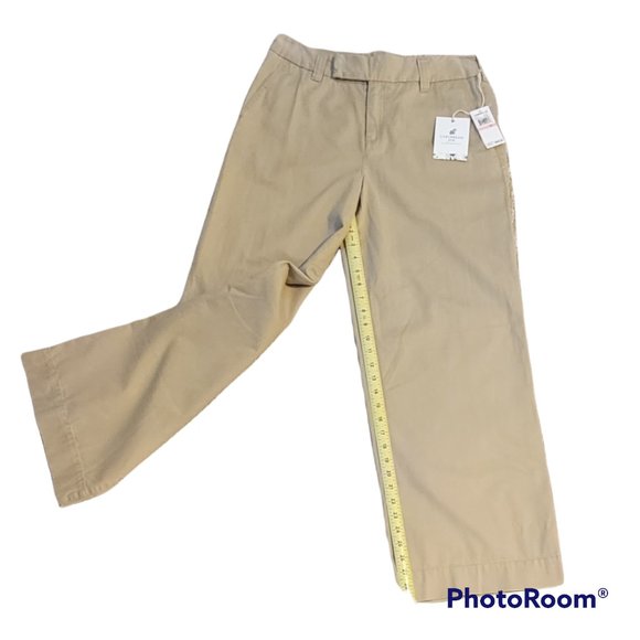 Wide Leg Khaki Hurricane Twill Pants Lace Up Trim on Back Y2K Sz 10 NEW - Picture 6 of 11